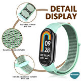 Microsonic Xiaomi Mi Band 8 Hasırlı Kordon Woven Sport Loop Rose Gold