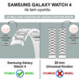 Microsonic Samsung Galaxy Watch 4 Classic 46mm Solid Steel Kordon Siyah