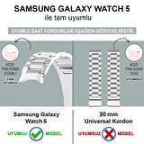 Microsonic Samsung Galaxy Watch 5 Pro 45mm Solid Steel Kordon Siyah