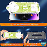 Microsonic Apple Uyumlu iPhone 11 Magic Uygulama Aparatlı Tam Kapatan Ekran Koruyucu Siyah