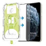 Microsonic Apple Uyumlu iPhone 11 Pro Max Magic Uygulama Aparatlı Tam Kapatan Ekran Koruyucu Siyah