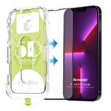 Microsonic Apple Uyumlu iPhone 12 Pro Max Magic Uygulama Aparatlı Tam Kapatan Ekran Koruyucu Siyah