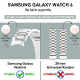 Microsonic Samsung Galaxy Watch 6 Classic 43mm Solid Steel Kordon Siyah