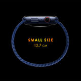Microsonic Apple Watch Series 9 41mm Kordon, (Small Size, 127mm) Braided Solo Loop Band Beyaz