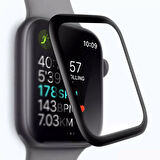 Microsonic Apple Watch Series 9 45mm Tam Kaplayan Temperli Cam Ekran Koruyucu Siyah