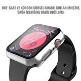 Microsonic Apple Watch Series 9 45mm Kılıf Matte Premium Slim WatchBand Gümüş