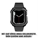 Microsonic Apple Watch 9 45mm Kordon Dual Apex Resist Siyah Lacivert