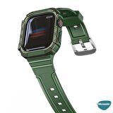 Microsonic Apple Watch 9 45mm Kordon Dual Apex Resist Yeşil