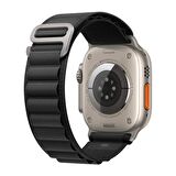 Microsonic Apple Watch Series 9 45mm Kordon Alpine Loop Siyah