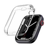 Microsonic Apple Watch Ultra 2 Kılıf 360 Full Round Soft Silicone Şeffaf