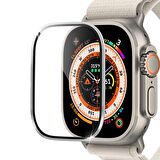 Microsonic Apple Watch Ultra 2 Tam Kaplayan Cam Ekran Koruyucu V2 Gümüş