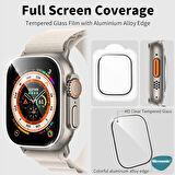 Microsonic Apple Watch Ultra 2 Tam Kaplayan Cam Ekran Koruyucu V2 Siyah