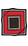 Vissona Twill İpek Eşarp Kırmızı, Siyah, Gold