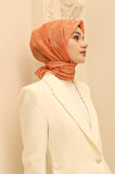 Silk Home Soft Eşarp 48877 Turuncu Karışık Desen 