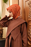 Silk Home Soft Eşarp 48891 Kahverengi Karışık Desen 