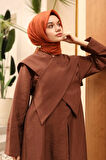 Silk Home Soft Eşarp 48891 Kahverengi Karışık Desen 