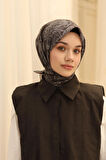 Silk Home Soft Eşarp 48801 Siyah Karışık Desen 