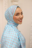 Silk Home Olinda Şal 49005-09 Mavi, Parlak Turuncu