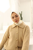 Silk Home Tensel Aerobin Eşarp 36802 Krem Düz Renk 
