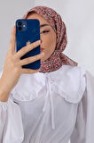 Soft pamuk karanfil Desen Eşarp 73030-26