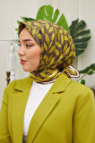 Silk Home Twill Ipek Eşarp Yağ Yeşili, Haki 11397-33