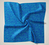 Silk Home Soft Eşarp 47034 Saks Mavisi-Yeşil  Karışık Desen 