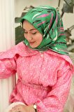 Silk Home Yeşil Pembe Desenli Tivil İpek Eşarp 11432-58