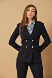 Metal Düğme Detaylı Blazer Ceket