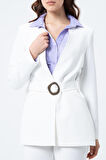 Kemerli Blazer Ceket 