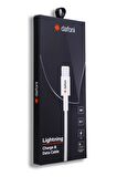 Dafoni 1 Metre Hızlı Data Kablosu Lightning Beyaz DAF-05IP