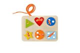 Montessori İp Geçirme Geometrik Şekiller