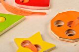 Montessori İp Geçirme Geometrik Şekiller