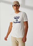Hummel Yuvarlak Yaka Düz Beyaz Erkek T-Shirt 910206-9003 MEN SS TEE