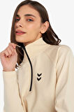 Hummel Hmlfuyu Zip Neck Kadın Bej Sweatshirt 921960-9820