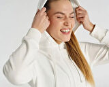 Hummel Dora Zip Hoodie Kadın Günlük Ceket 922165-9003 Beyaz