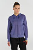 Kadın Hml Dora Fermuarlı Hoodie - Mor | S
