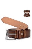 Pierre Cardin PC401 Erkek 4 cm Hakiki Deri Kemer Camel
