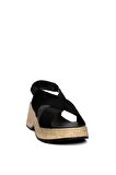 Beety BY2090.509S Kadın Dolgu Topuk Sandalet Siyah
