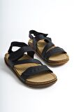 Elit Sry213607C Kadın Düz Sandalet Siyah
