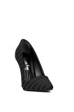 Elit Mst1920S Kadın Saten Stiletto Siyah