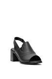 Venüs 24381825Y Kadın Hakiki Deri Topuklu Sandalet Siyah