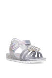 Elit ŞA-B-034-25Y Bebe Kız Çocuk Düz Sandalet Gümüş