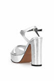 Elit PM08 K2057 Kadın Platform Ayakkabı Gümüş