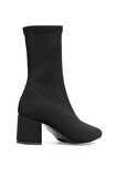 Elit PM08 K1783 Kadın Topuklu Bot Siyah