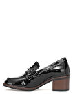 Mammamia D25KA-150 Kadın Hakiki Rugan Deri Klasik Topuklu Ayakkabı Siyah
