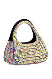 Guja 25YG586 Kadın Taşlı Abiye Çanta Çok Renkli