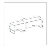 T0016 Kapaklı, Metal Ayaklı, Tv Sehpası