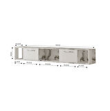 T006 Viero Mermer Desenli Duvara Monte TV Ünitesi – 160 cm, Kapaklı Raflı