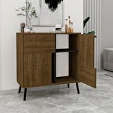 Darien Ç001 Çok Amaçlı Dolap Ceviz/Ahşap Siyah