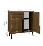 Darien Ç001 Çok Amaçlı Dolap Ceviz/Ahşap Siyah